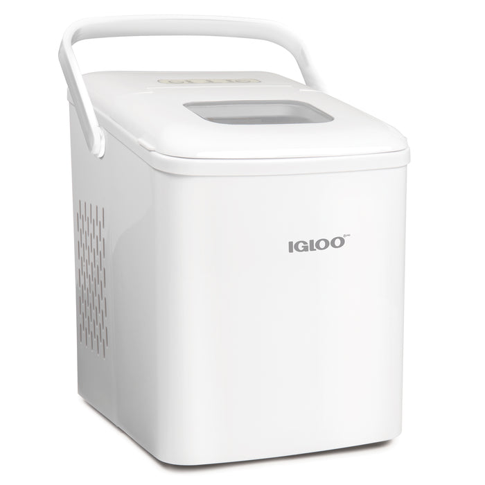 IGLOO® 26-Pound Automatic Self-Cleaning Portable Countertop Ice Maker Machine With Handle, White
