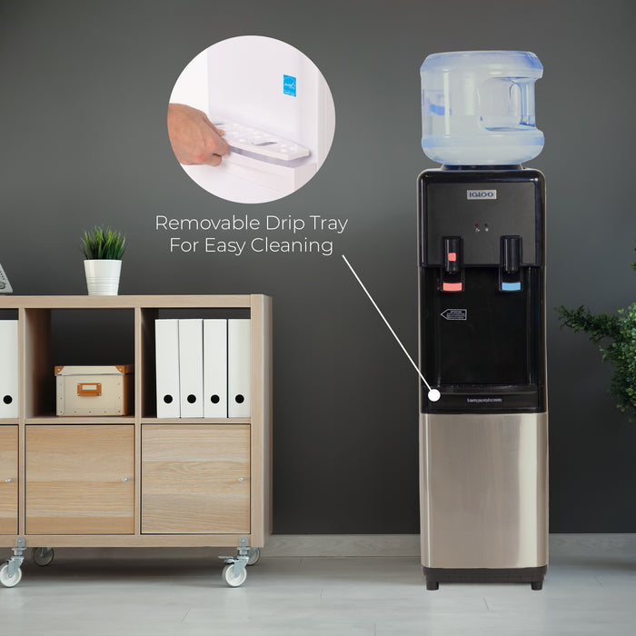 Igloo® Hot & Cold Top Loading Water Dispenser, Black