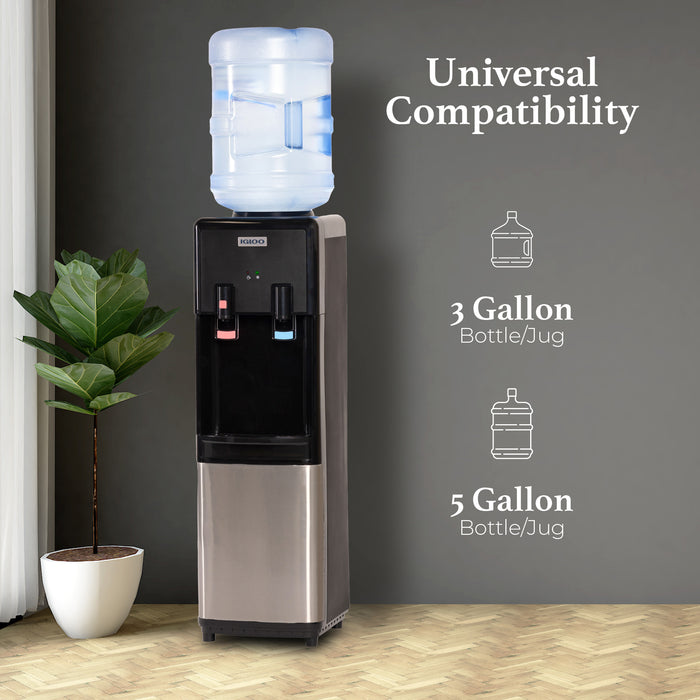 Igloo® Hot & Cold Top Loading Water Dispenser, Black