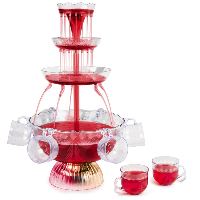 Nostalgia 3-Tier Lighted Party Fountain
