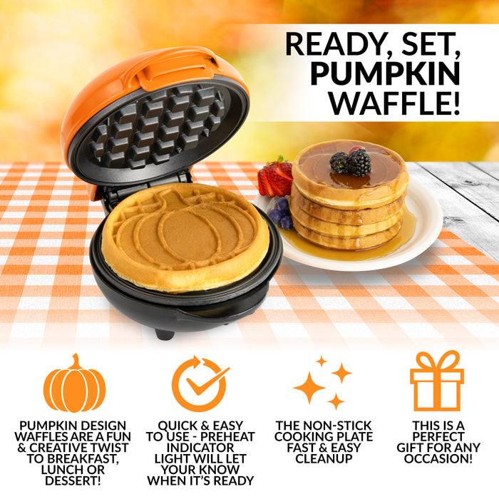 MyMini Personal Electric Pumpkin Waffle Maker