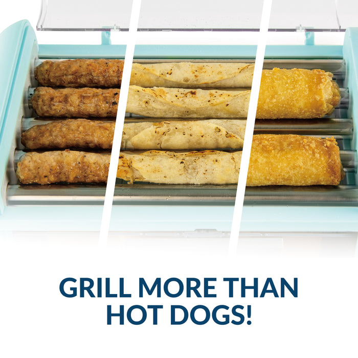 Hot Dog Roller & Bun Warmer, Aqua