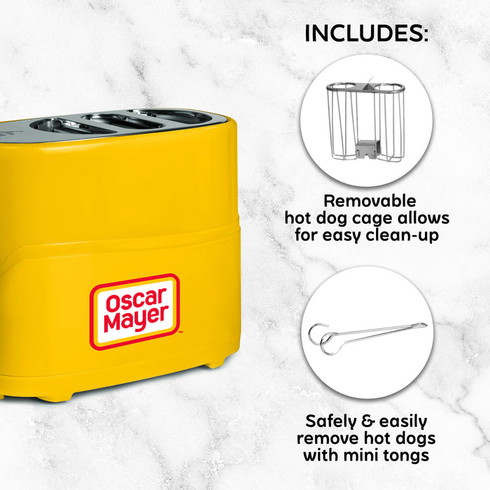 Oscar Mayer 2 Slot Hot Dog and Bun Toaster with Mini Tongs