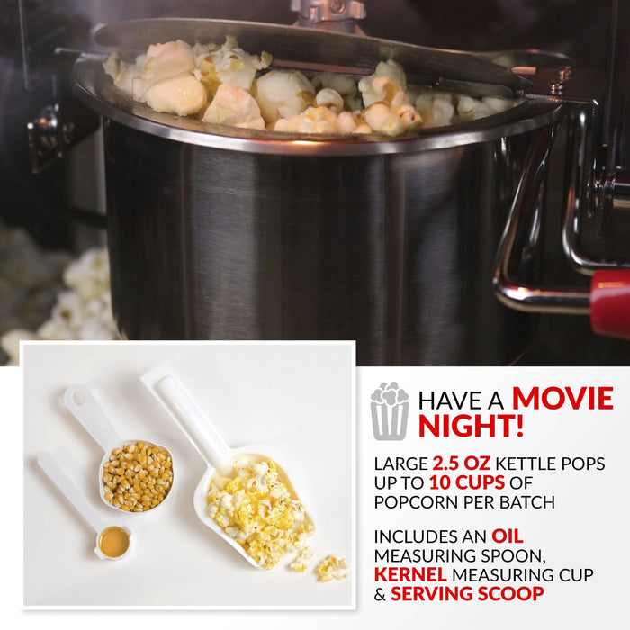 48-Inch 2.5-Oz. Popcorn Cart, Red/White