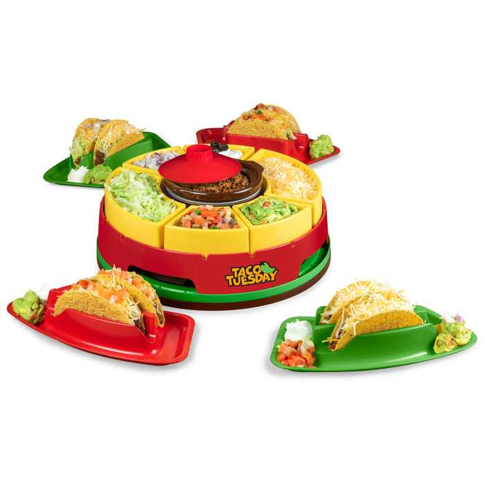 Taco Tuesday Heated Lazy Susan Taco Bar