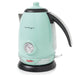 Nostalgia Retro 1.7-Liter Stainless Steel Electric Water Kettle with Strix Thermostat, Aqua