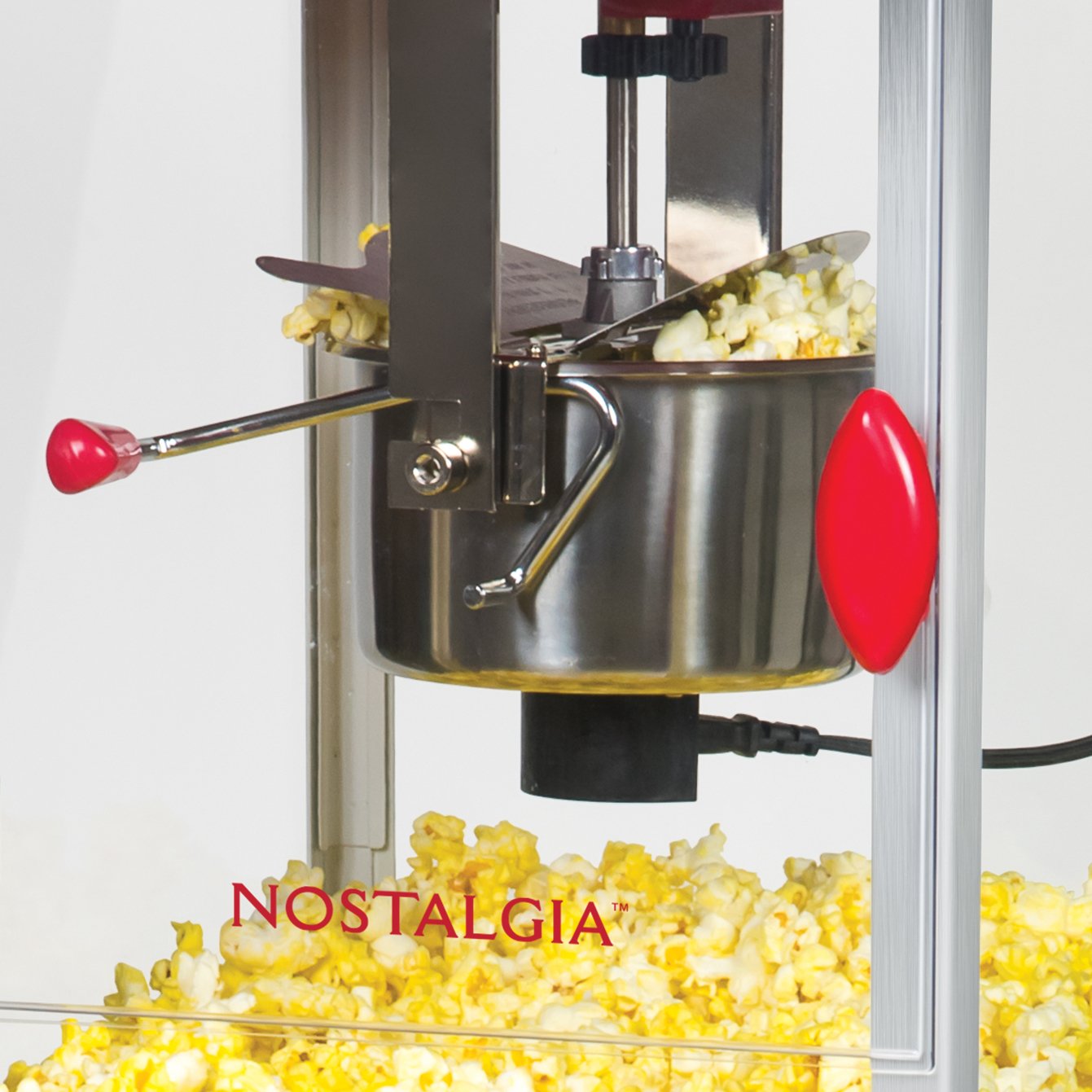 48-Inch 2.5-Oz. Popcorn Cart. Red/White - Image 9