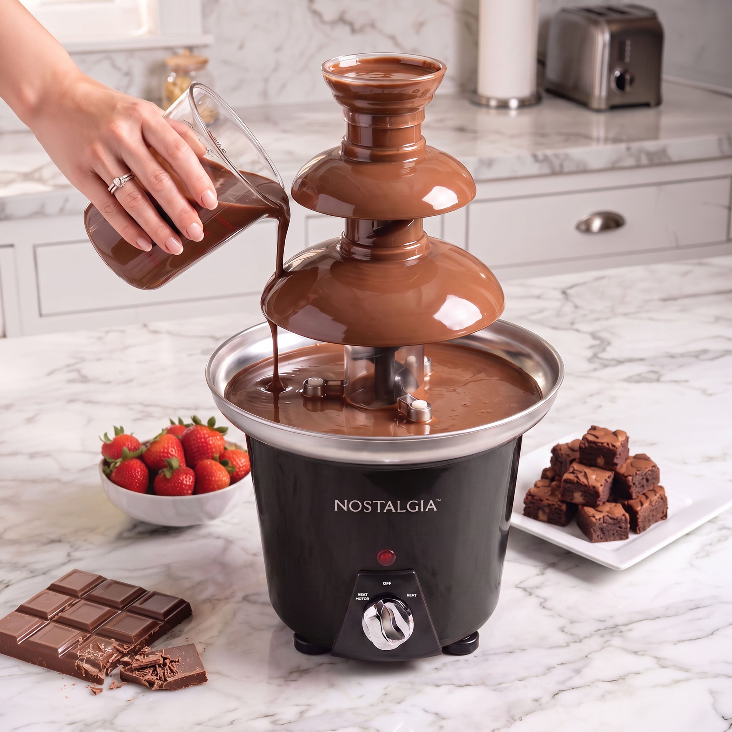 3-Tier 1.5-Pound Chocolate Fondue Fountain - Image 7