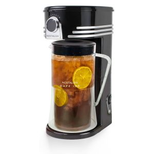 Café' Ice 3-Quart Iced Coffee and Tea Brewing System with Plastic Pitcher. Black