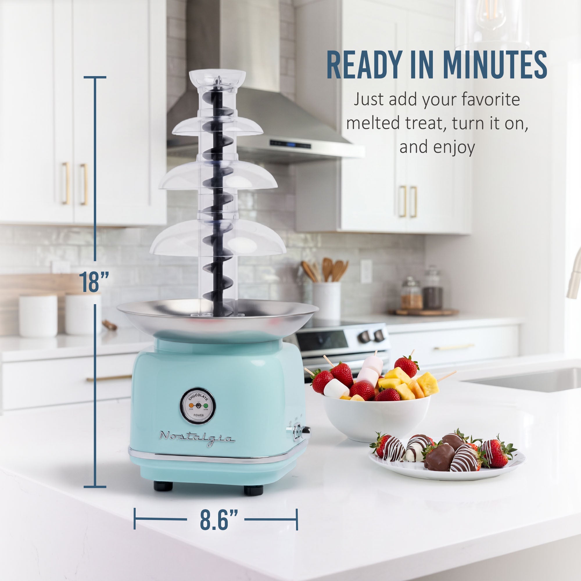 Classic Retro 4-Tier 2-Pound Chocolate Fondue Fountain - Image 4