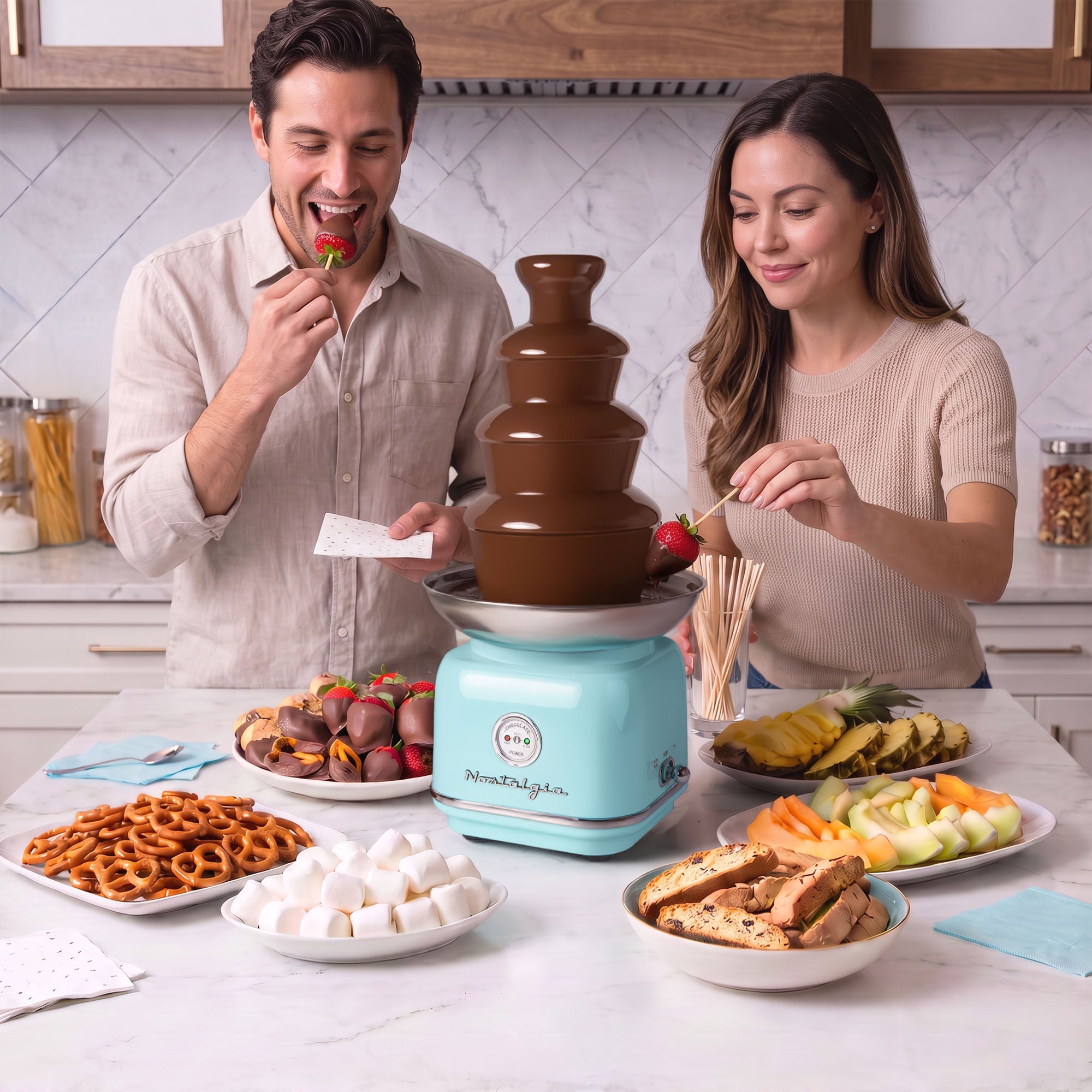 Classic Retro 4-Tier 2-Pound Chocolate Fondue Fountain - Image 5