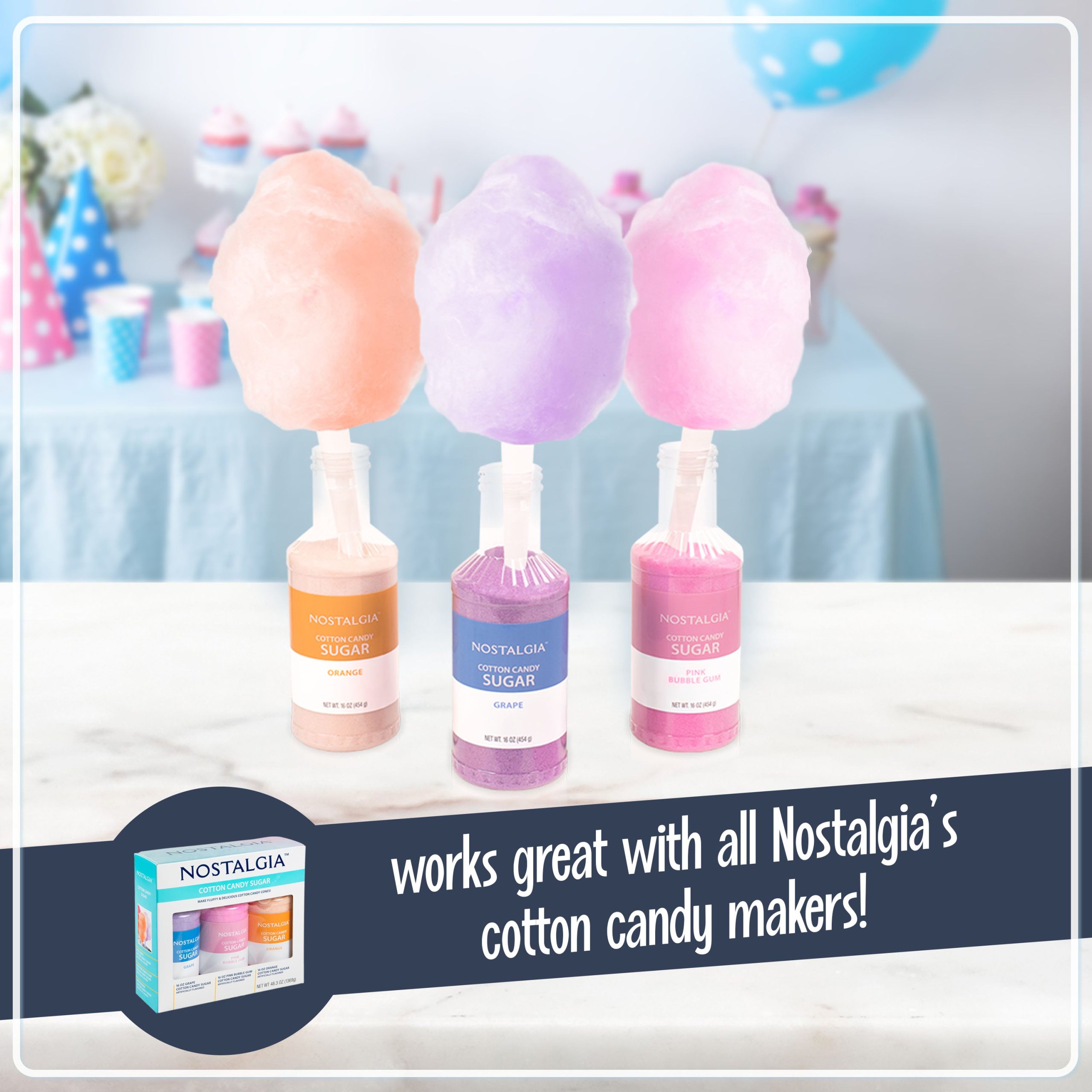 Classic Retro Hard & Sugar-Free Candy Cotton Candy Maker. Aqua - Image 8