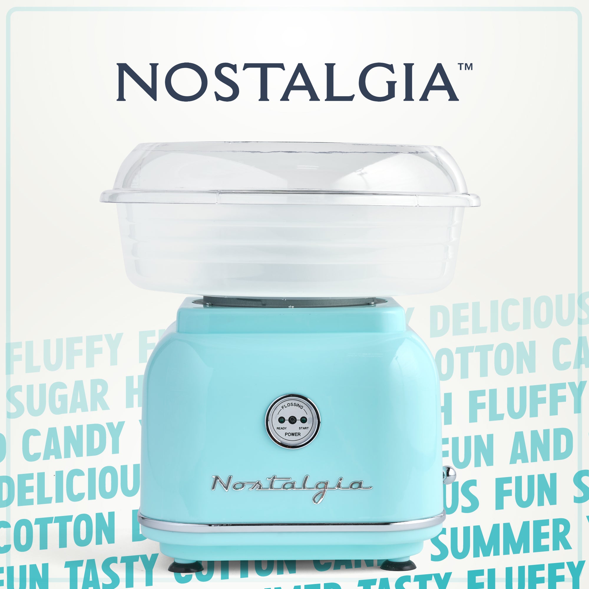 Classic Retro Hard & Sugar-Free Candy Cotton Candy Maker. Aqua - Image 7