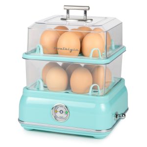 Classic Retro 14-Capacity Egg Cooker. Aqua
