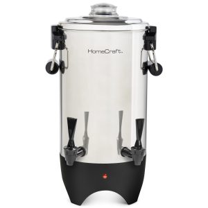 HomeCraft™ Quick-Brewing 1000-Watt Automatic 45-Cup Coffee Urn. Stainless Steel