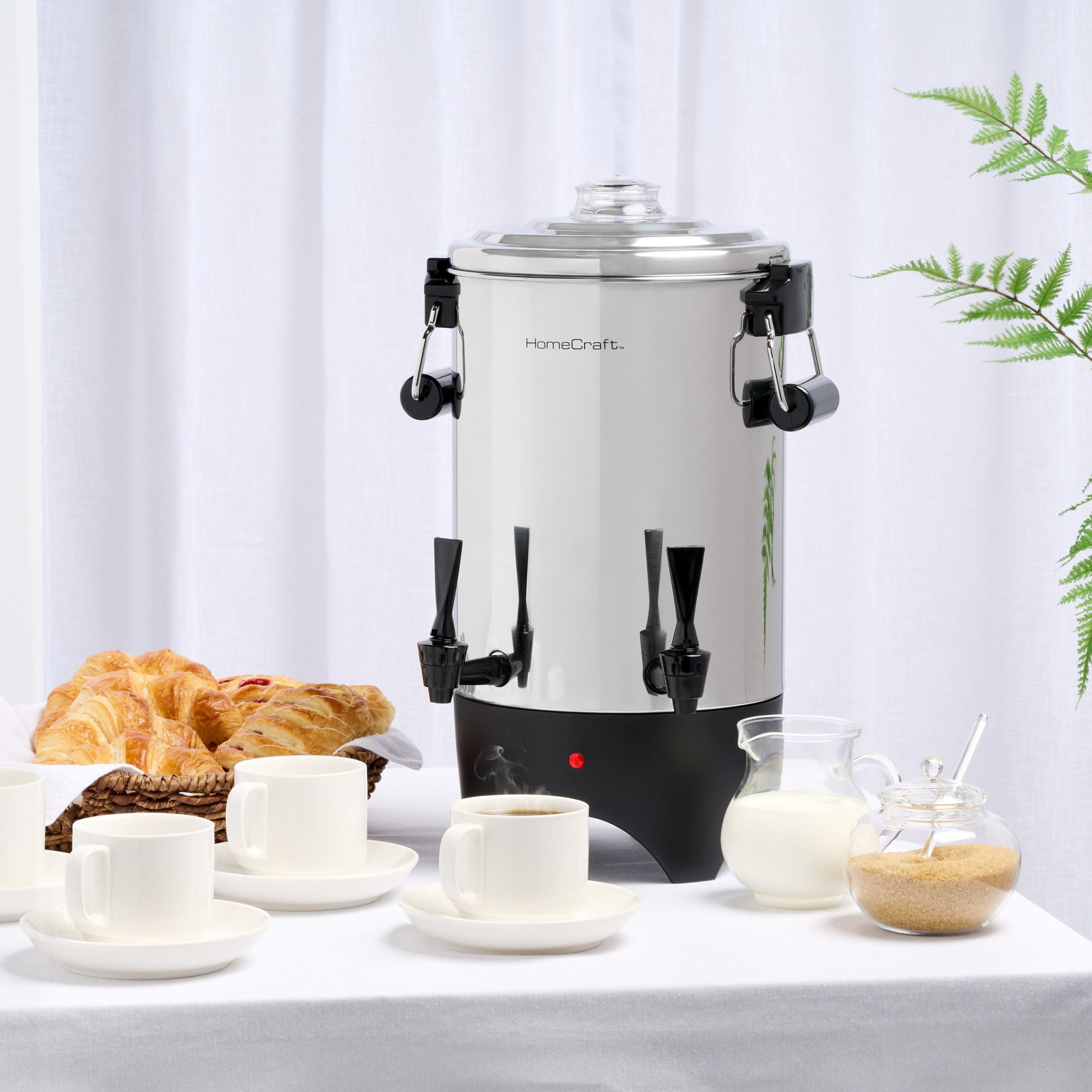 HomeCraft™ Quick-Brewing 1000-Watt Automatic 45-Cup Coffee Urn. Stainless Steel - Image 3