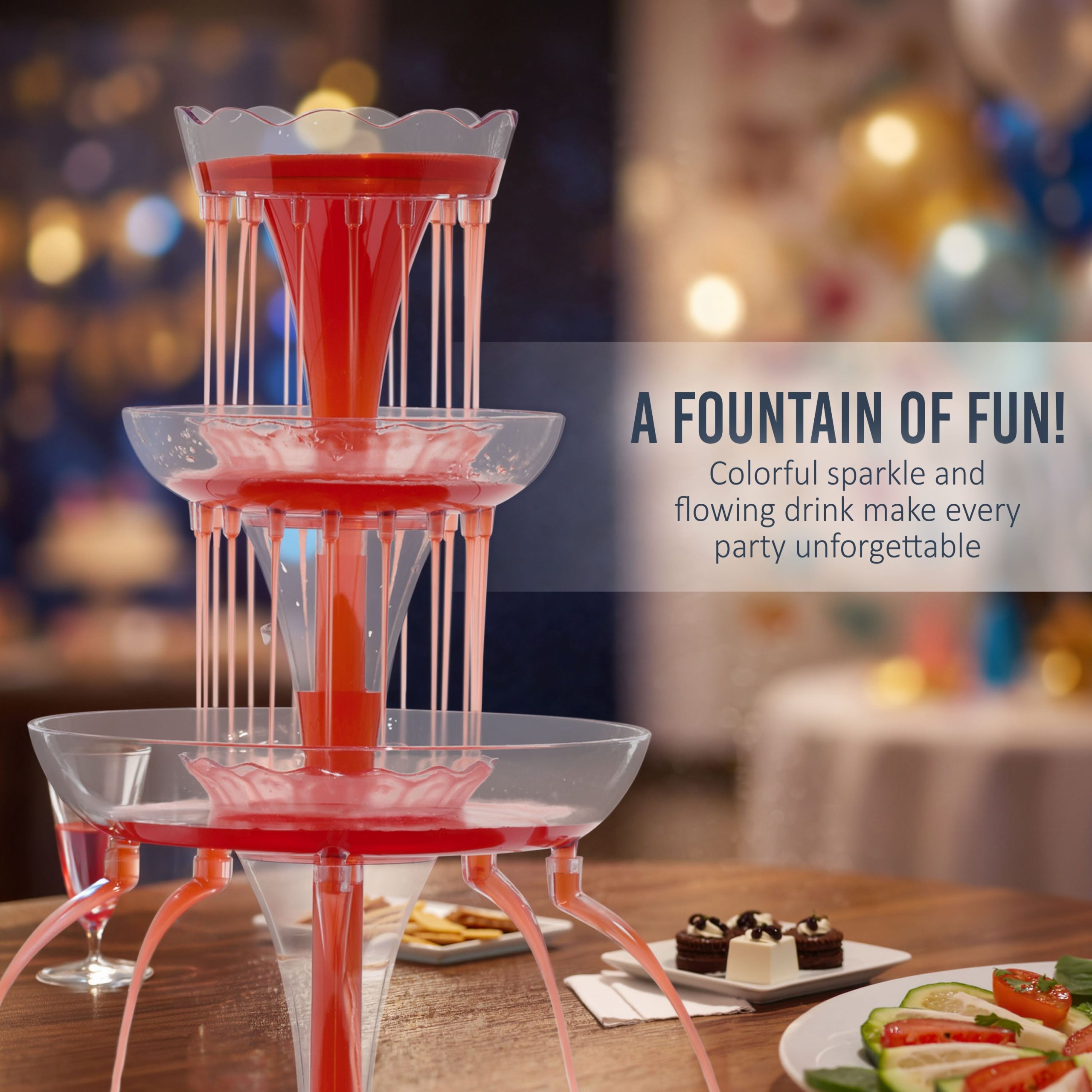 Retro 3-Tier Lighted Party Fountain - Image 6