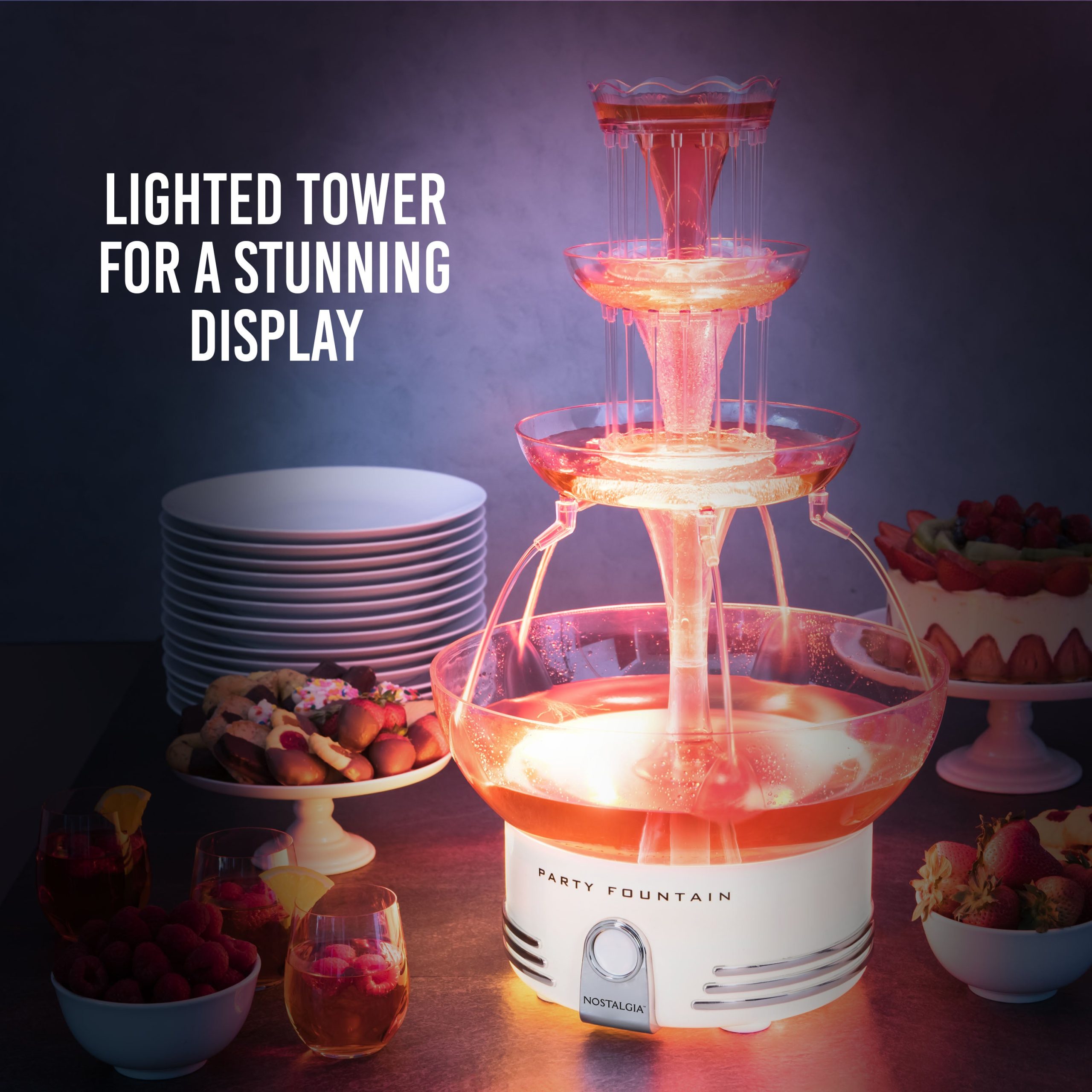 Retro 3-Tier Lighted Party Fountain - Image 7