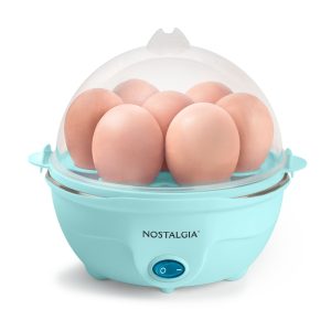 Retro Premium 7-Egg Capacity Electric Egg Cooker. Aqua