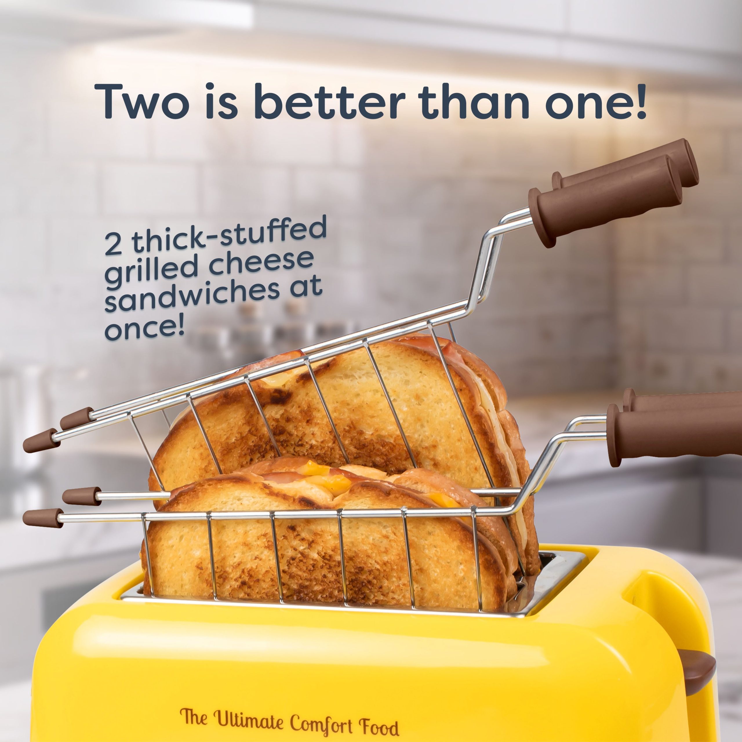 Deluxe Grilled Cheese Sandwich Toaster with Toasting Baskets with Extra Wide Slots - Image 4