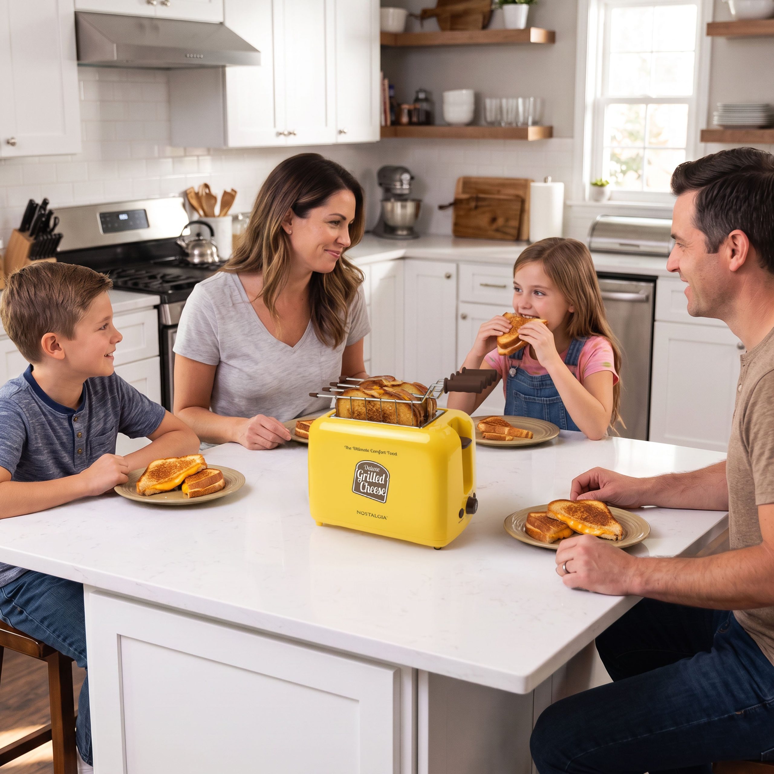 Deluxe Grilled Cheese Sandwich Toaster with Toasting Baskets with Extra Wide Slots - Image 8