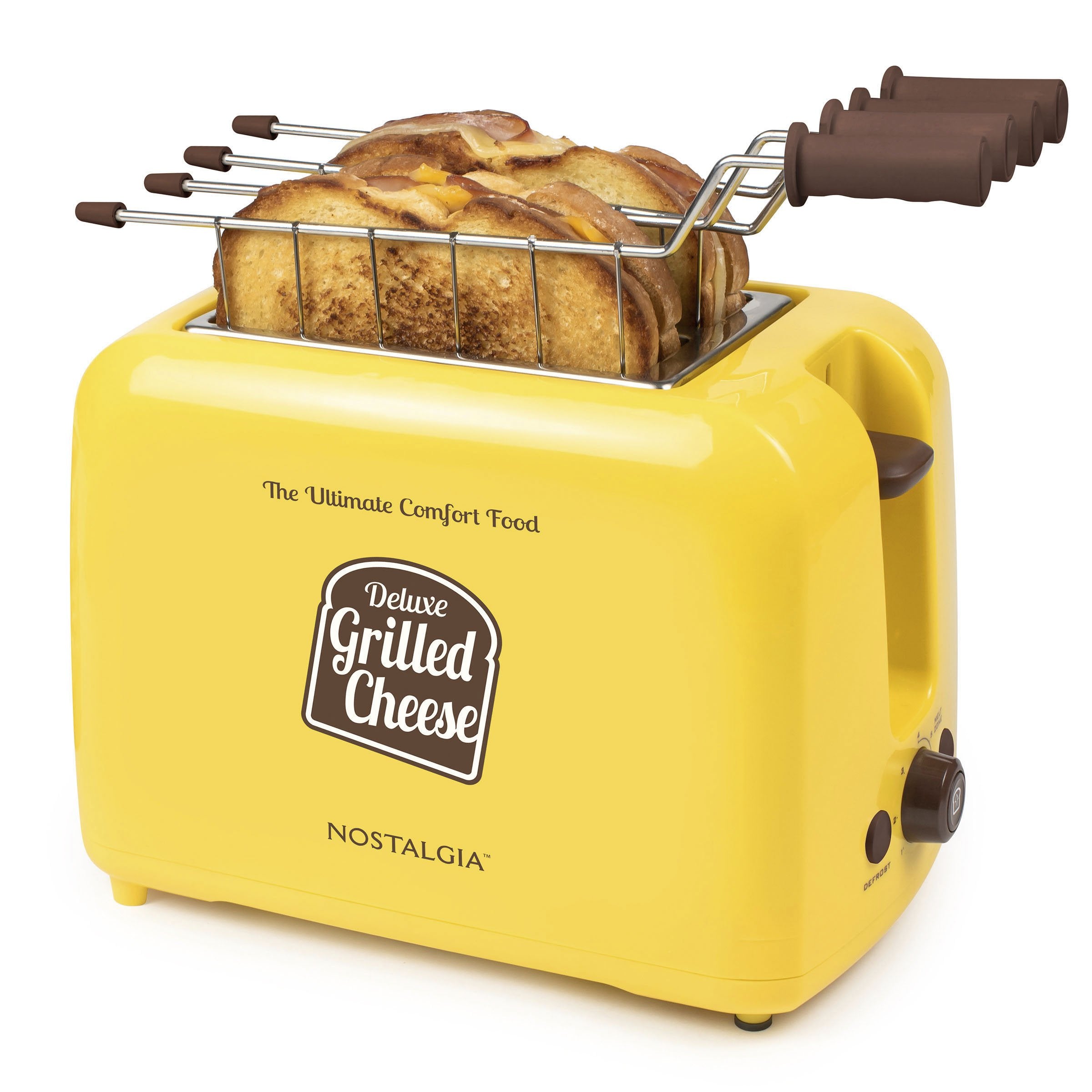 Deluxe Grilled Cheese Sandwich Toaster with Toasting Baskets with Extra Wide Slots