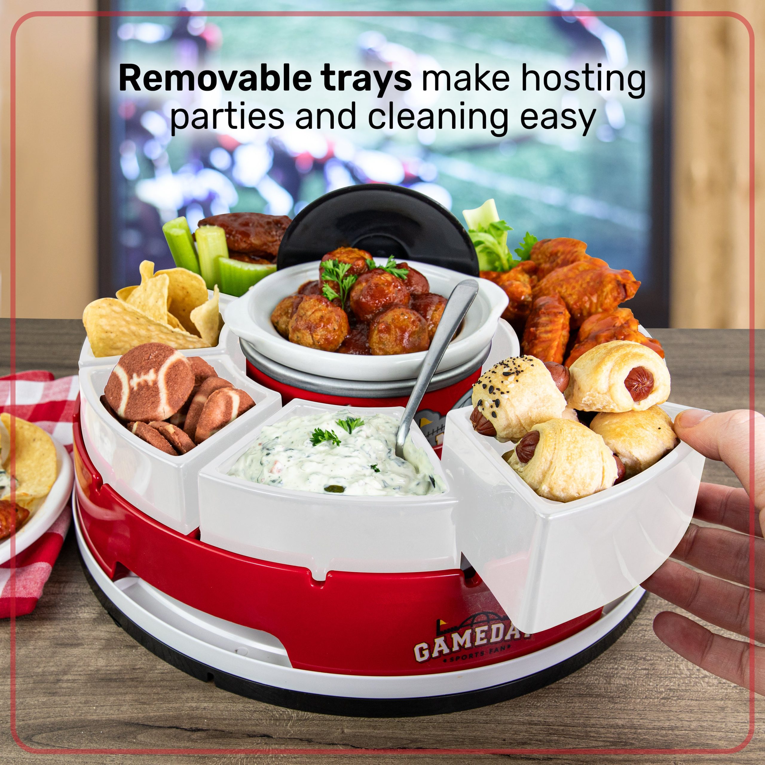 Game Day Lazy Susan Appetizer Server - Image 5