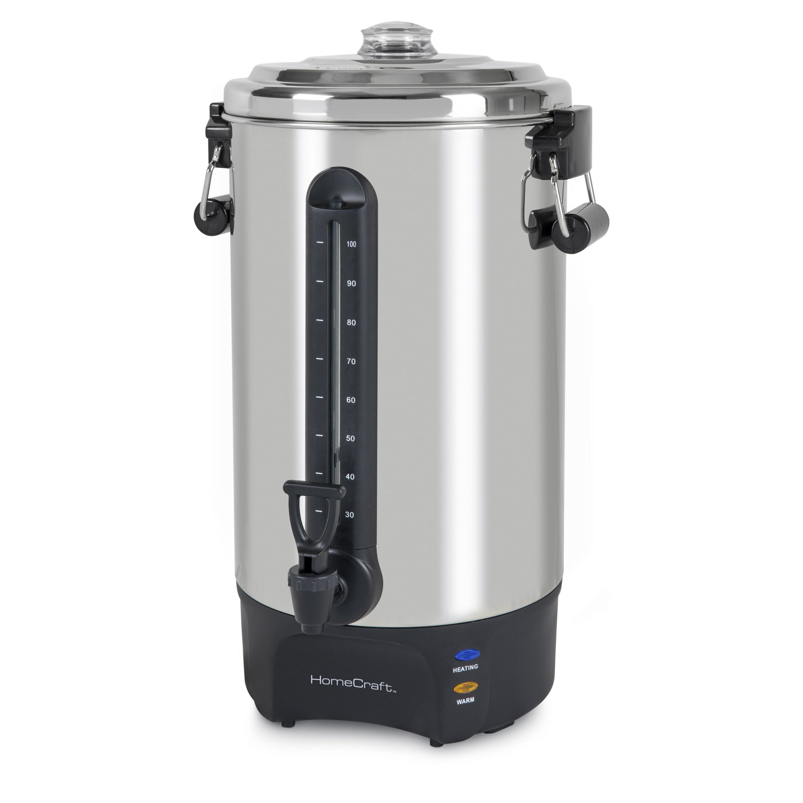 HomeCraft™ Quick-Brewing 1500-Watt Automatic 100-Cup Coffee Urn. Stainless Steel