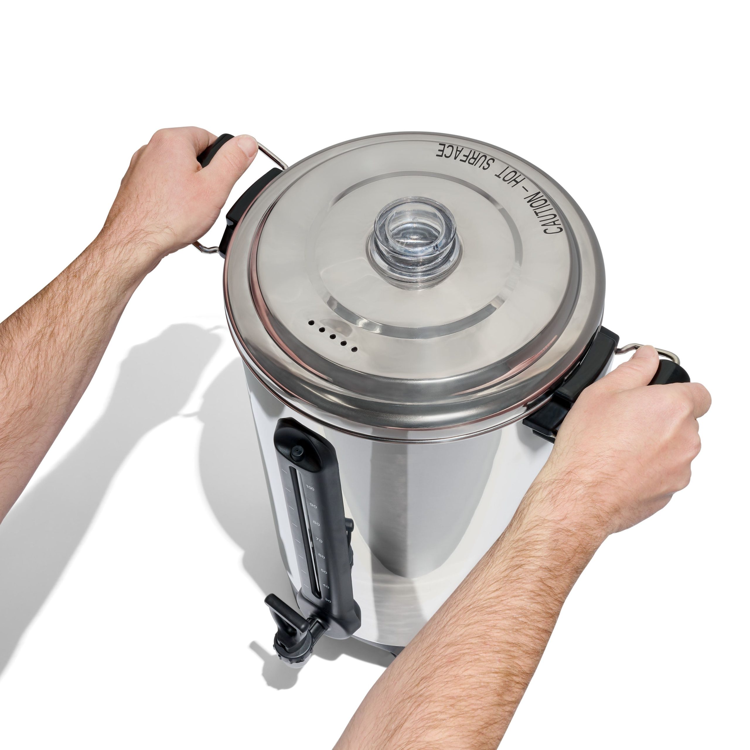 HomeCraft™ Quick-Brewing 1500-Watt Automatic 100-Cup Coffee Urn. Stainless Steel - Image 8
