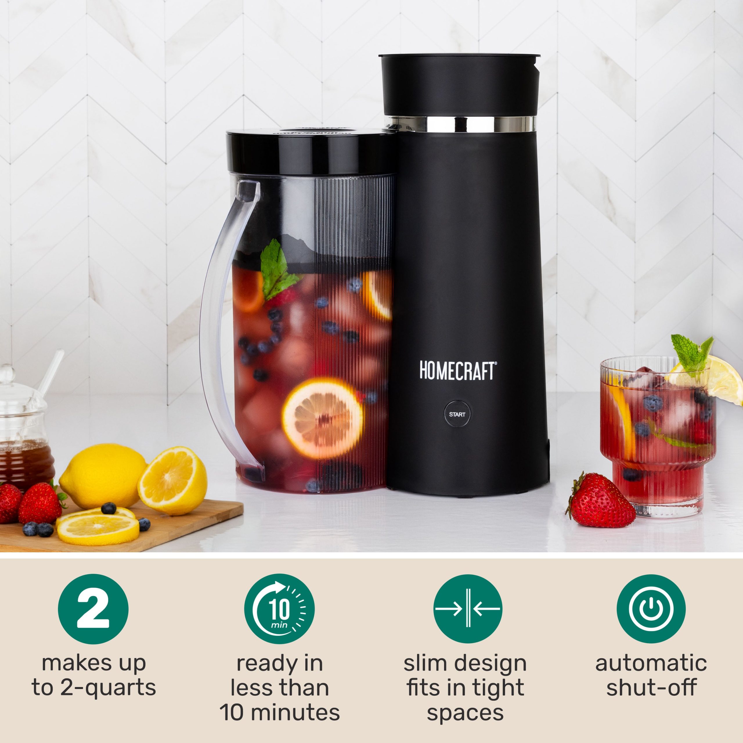 HomeCraft 2-Quart Iced Tea Maker - Image 2