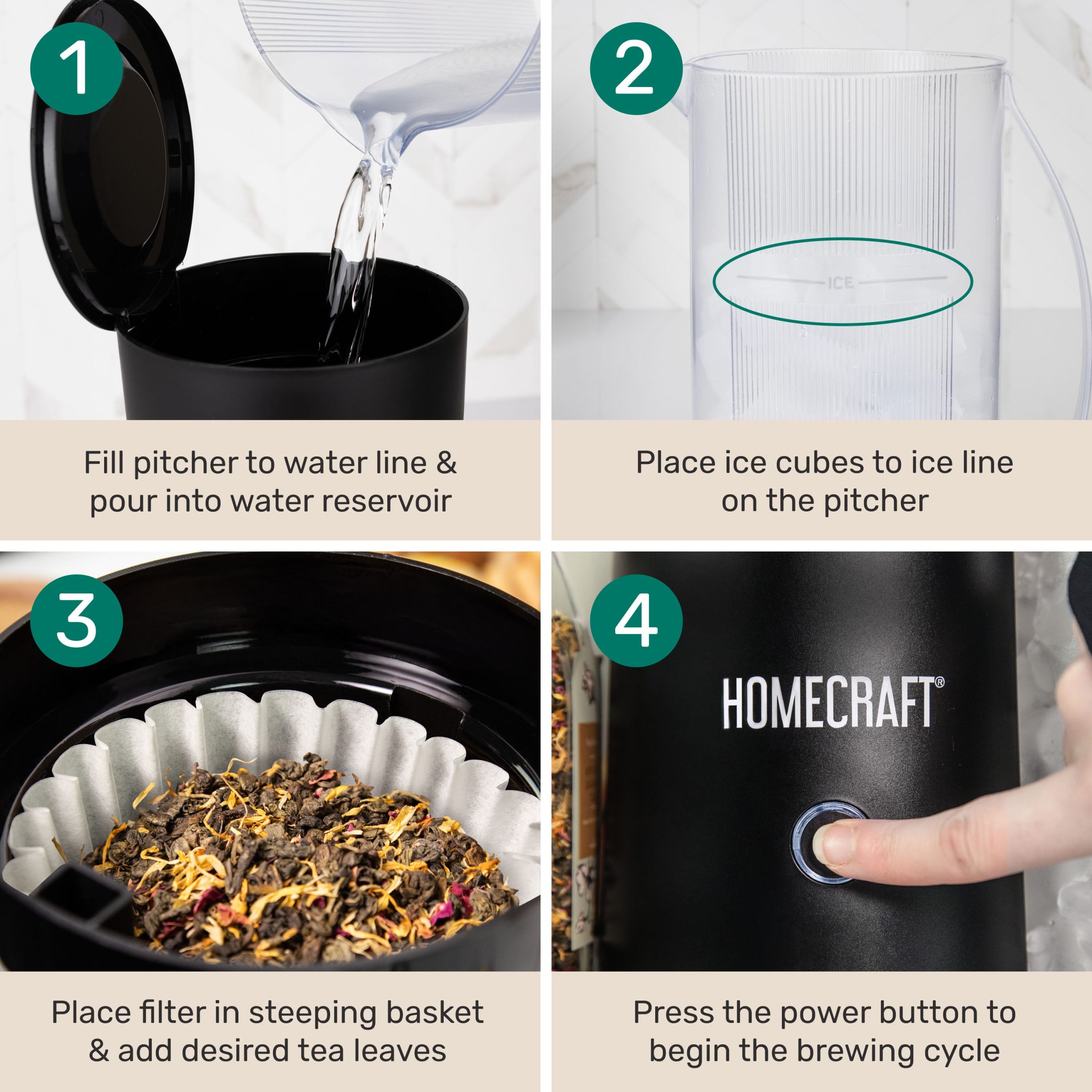 HomeCraft 2-Quart Iced Tea Maker - Image 3