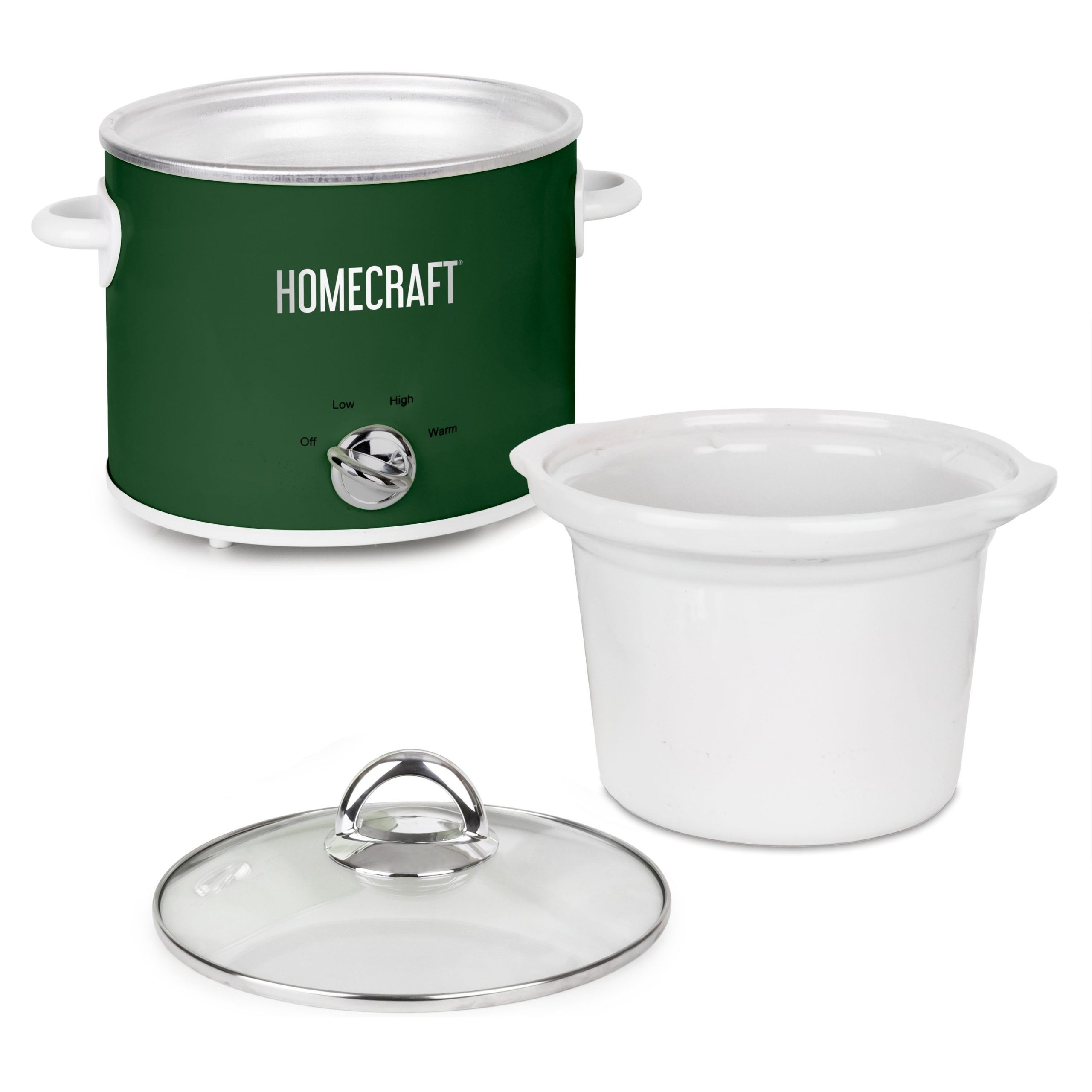 Homecraft 4 Qt Round Slow Cooker - Hunter Green - Image 5