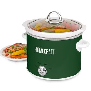 Homecraft 4 Qt Round Slow Cooker - Hunter Green