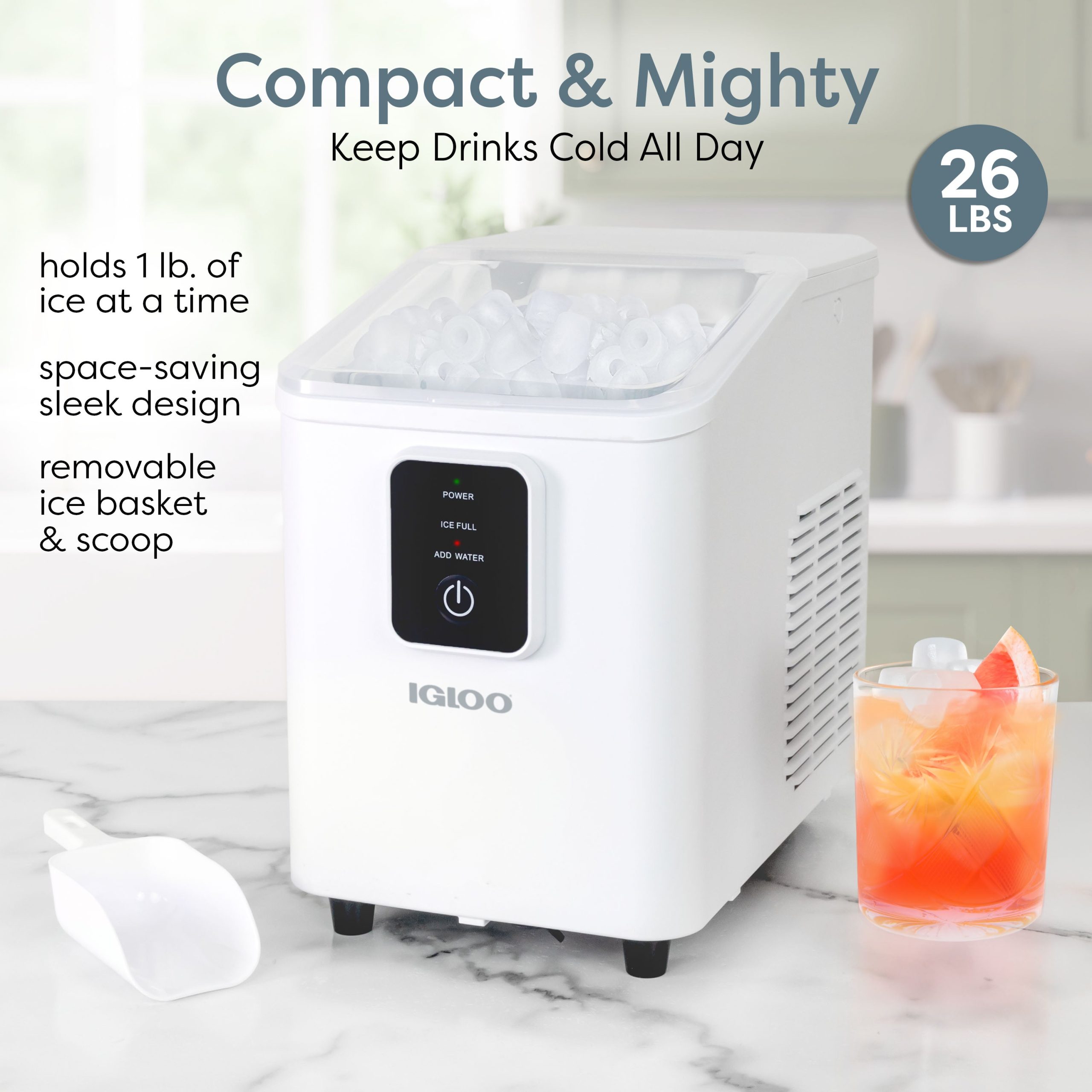 Igloo 26-lb. Self-Cleaning Countertop Ice Maker - Image 6