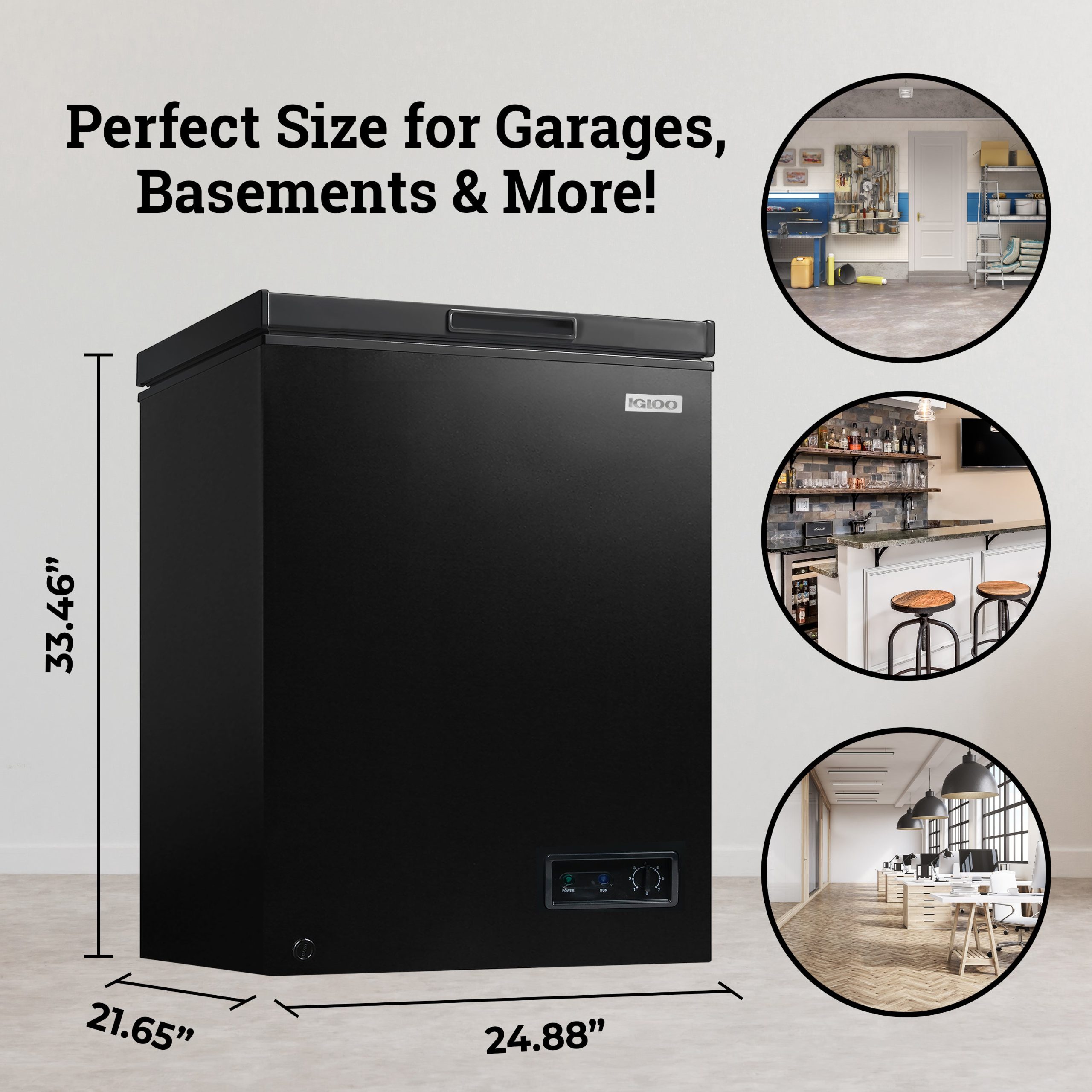 Igloo 5.0 cu. ft. Upright Chest Freezer With Removable Basket - Image 7