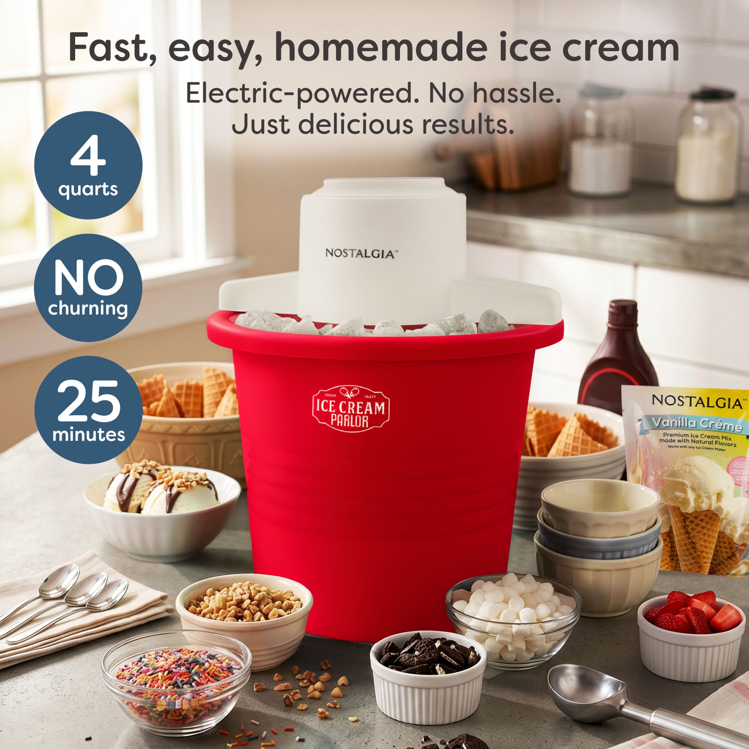 4-Quart Electric Ice Cream Maker - Image 2