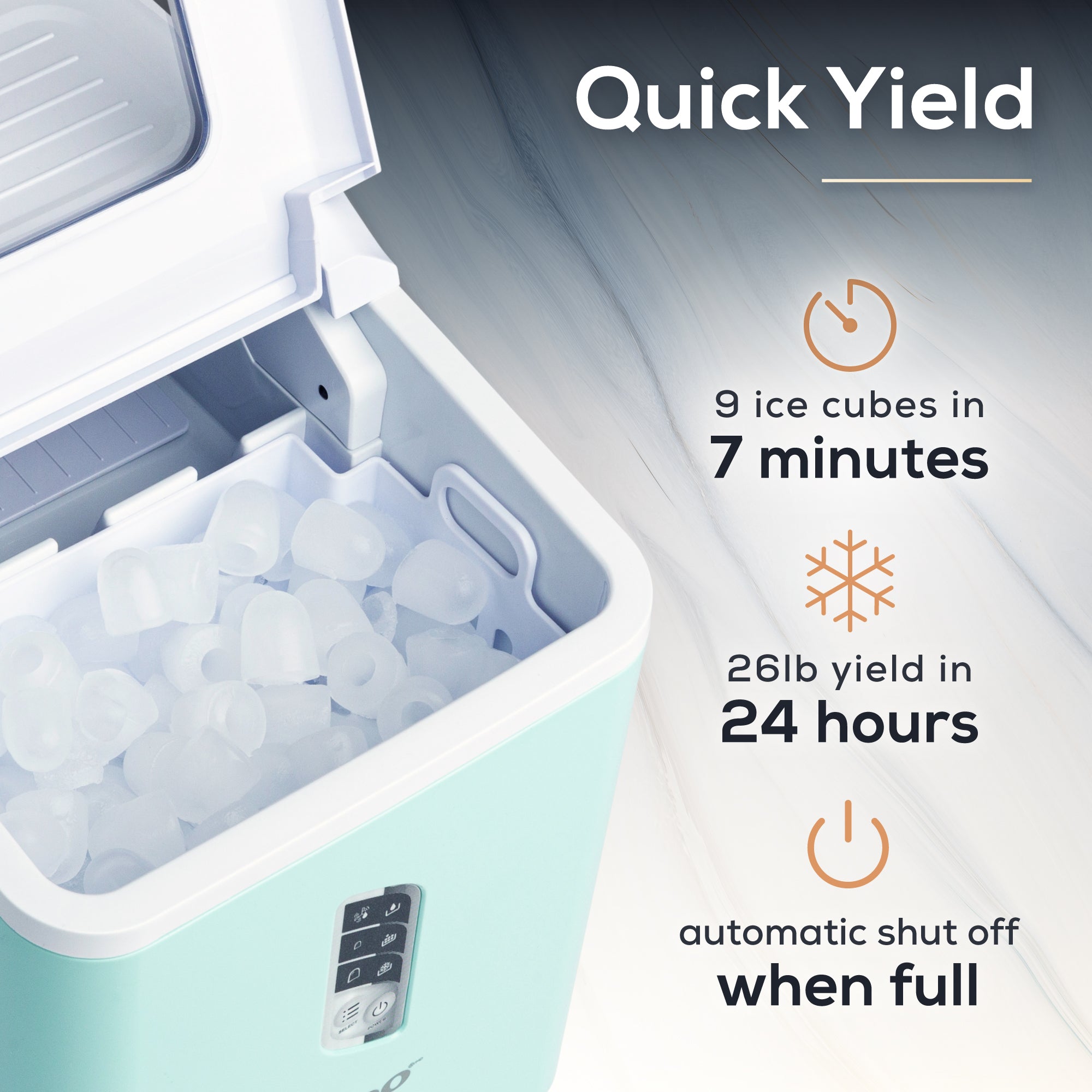 Igloo Automatic Self-Cleaning 26-Pound Ice Maker. Aqua - Image 3
