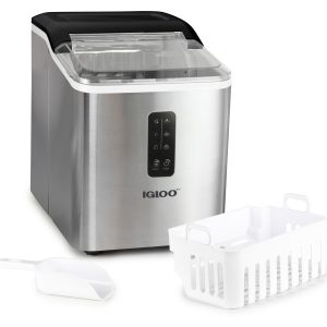 Igloo Automatic Self-Cleaning 26-Pound Ice Maker. Stainless