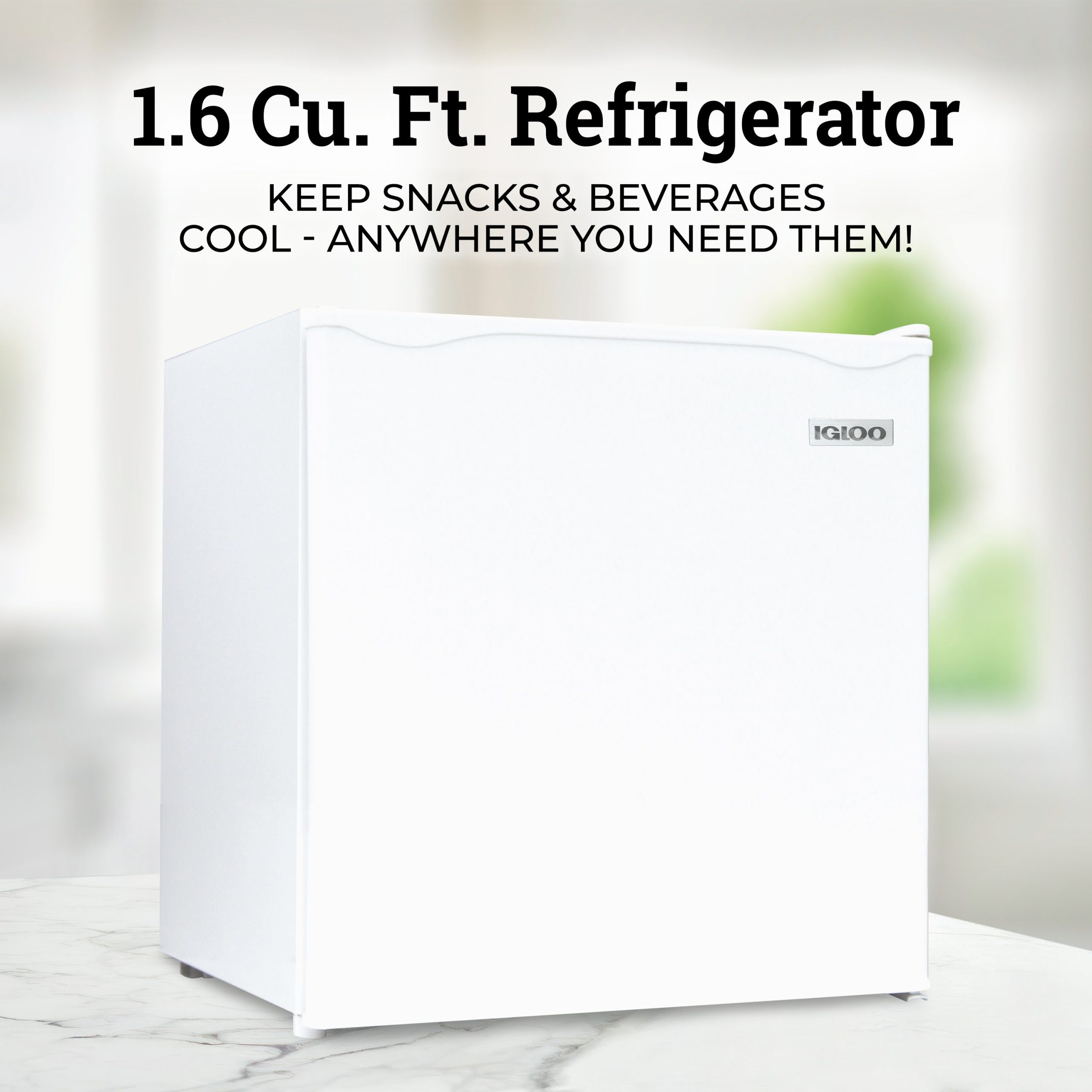 Igloo 1.6 Cu.Ft. Refrigerator With Freezer. White - Image 2