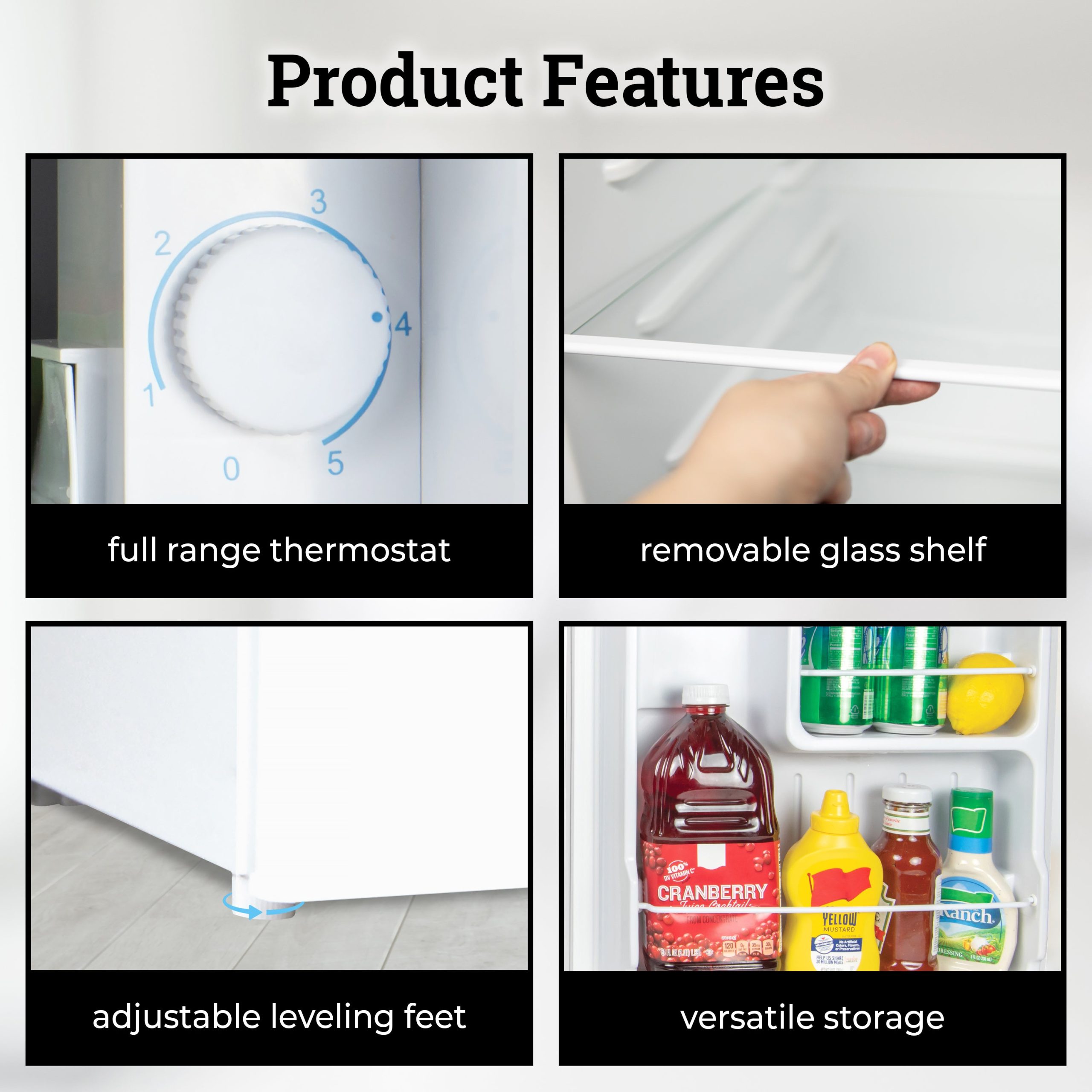 Igloo 1.6 Cu.Ft. Refrigerator With Freezer. White - Image 3