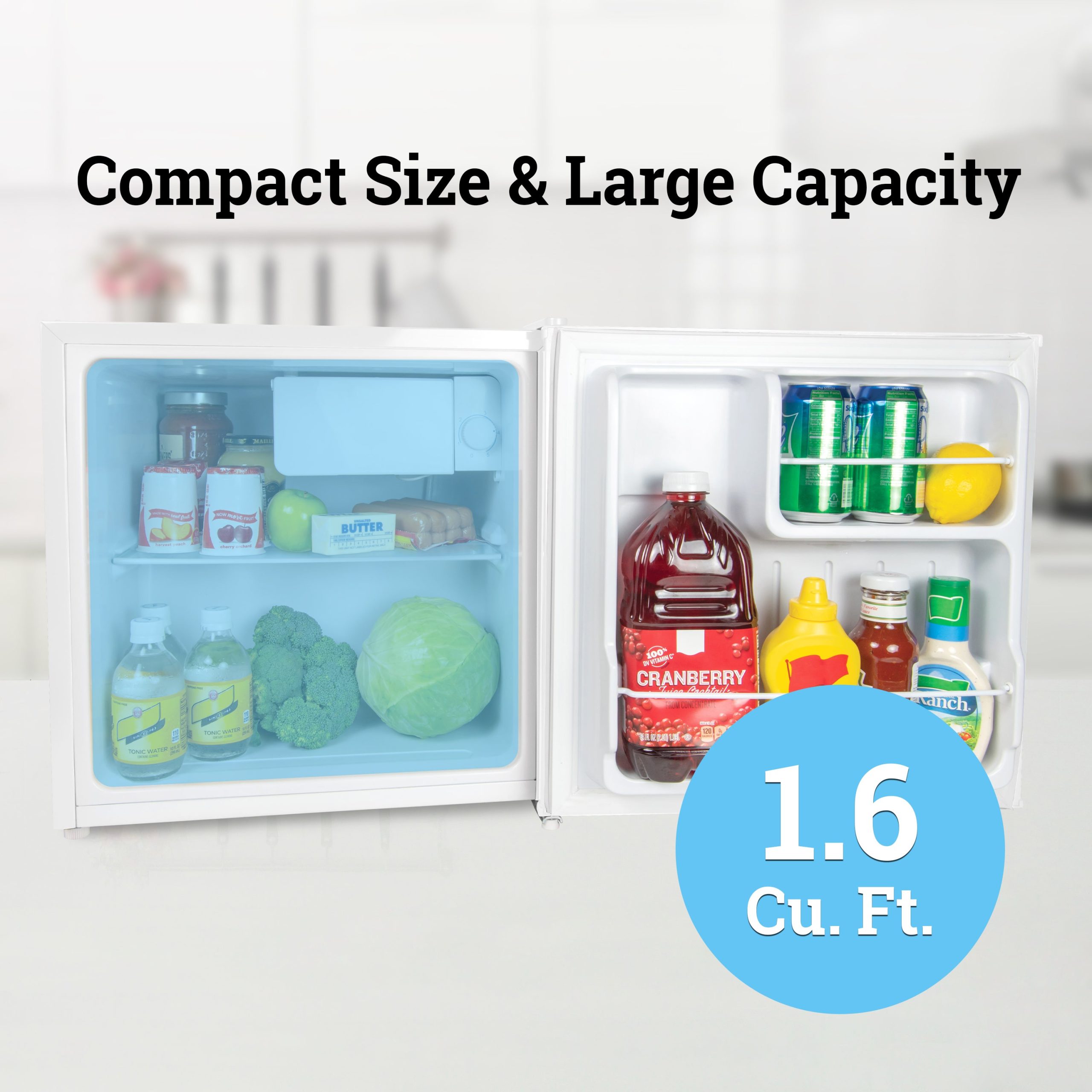 Igloo 1.6 Cu.Ft. Refrigerator With Freezer. White - Image 4