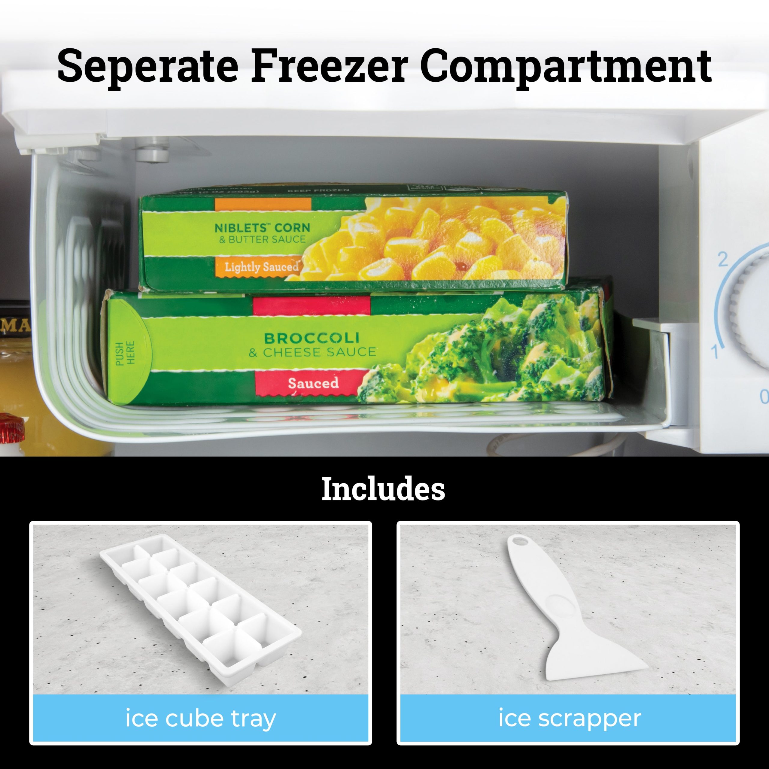 Igloo 1.6 Cu.Ft. Refrigerator With Freezer. White - Image 6