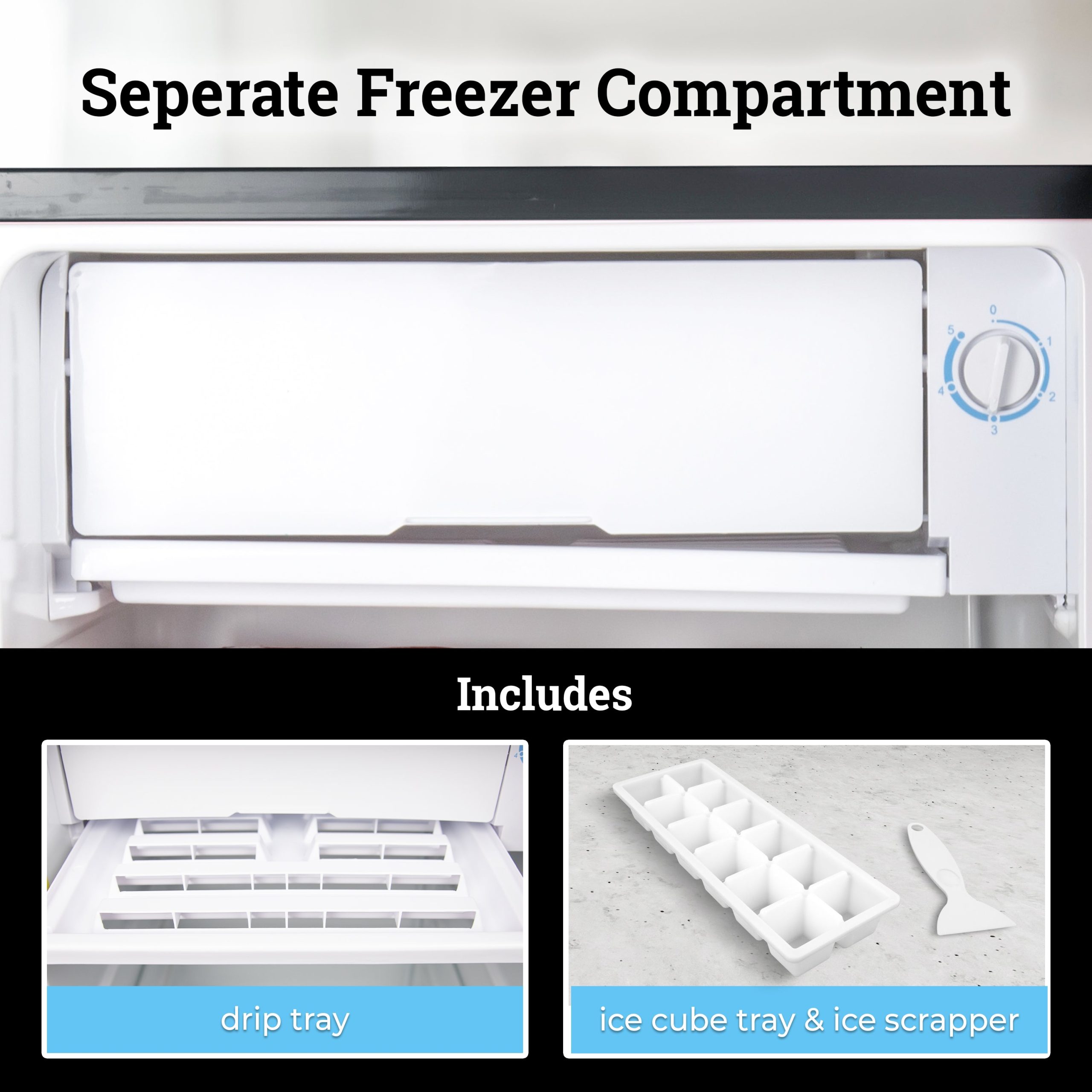 Igloo 2.6 Cu. Ft. Refrigerator w/ Freezer. Black - Image 6