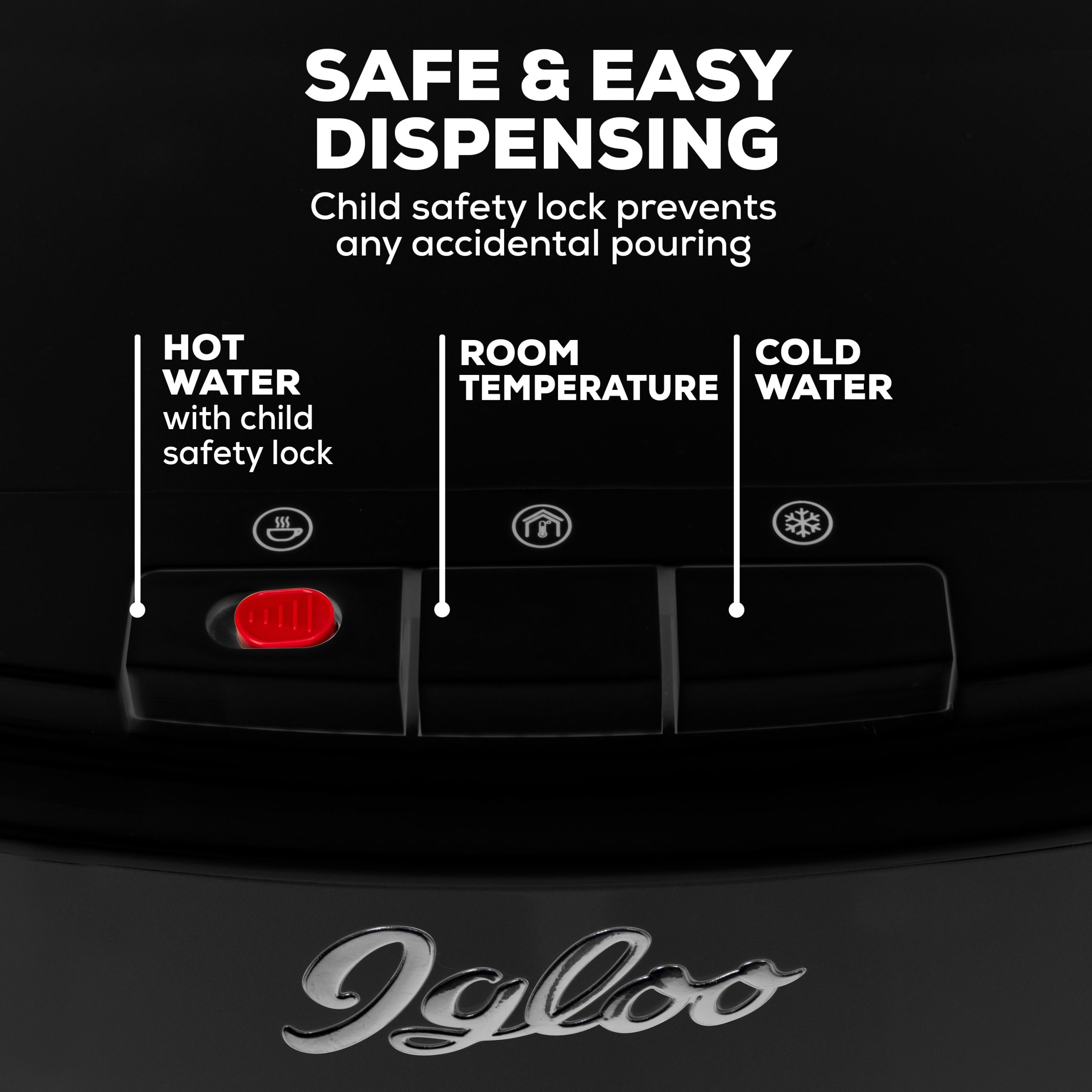 Igloo Retro Hot. Cold & Room Temperature Bottom-Load Water Dispenser - Image 3