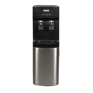 Igloo 3 & 5 Gallon Bottom Load Hot & Cold Water Dispenser. Black & Stainless Steel