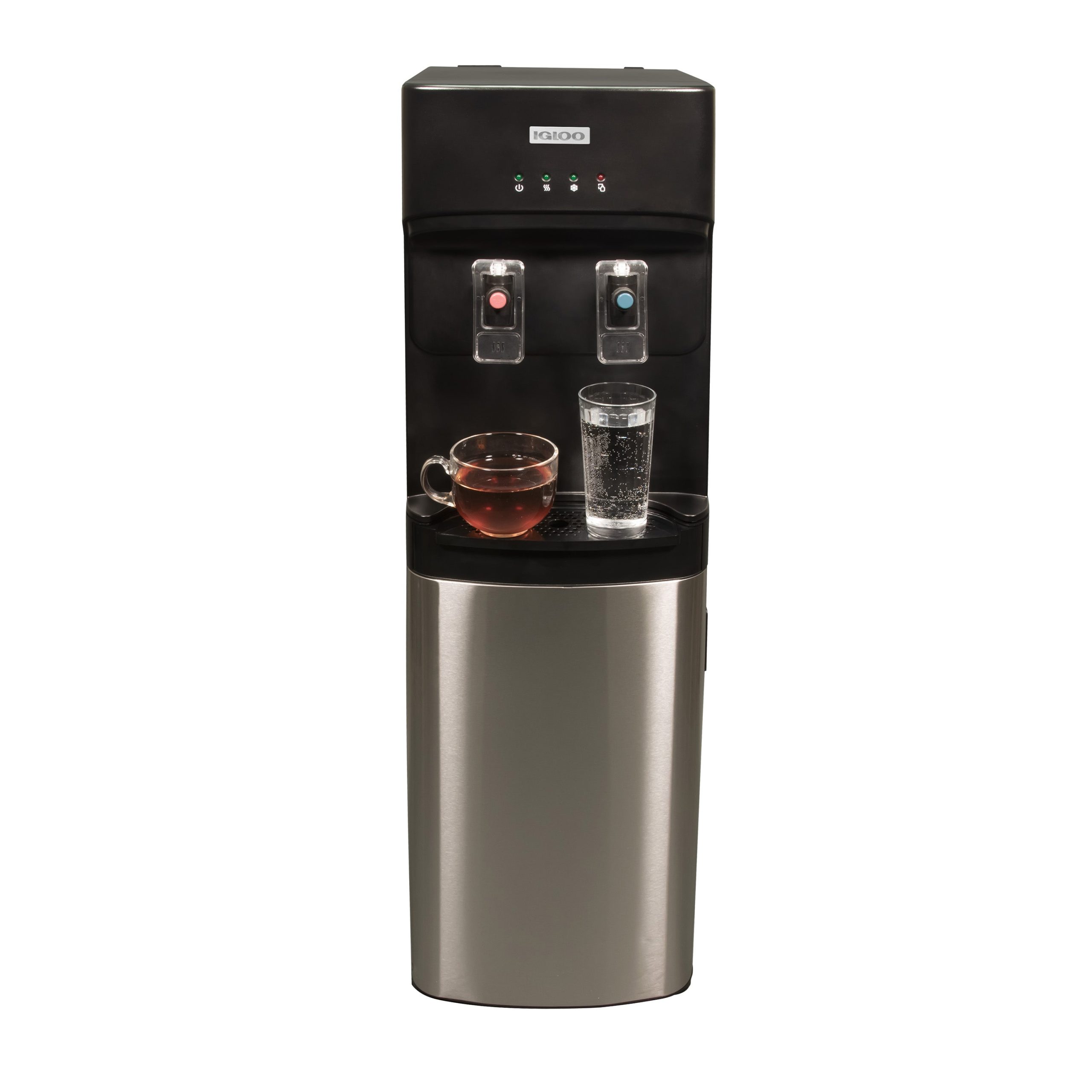 Igloo 3 & 5 Gallon Bottom Load Hot & Cold Water Dispenser. Black & Stainless Steel - Image 4