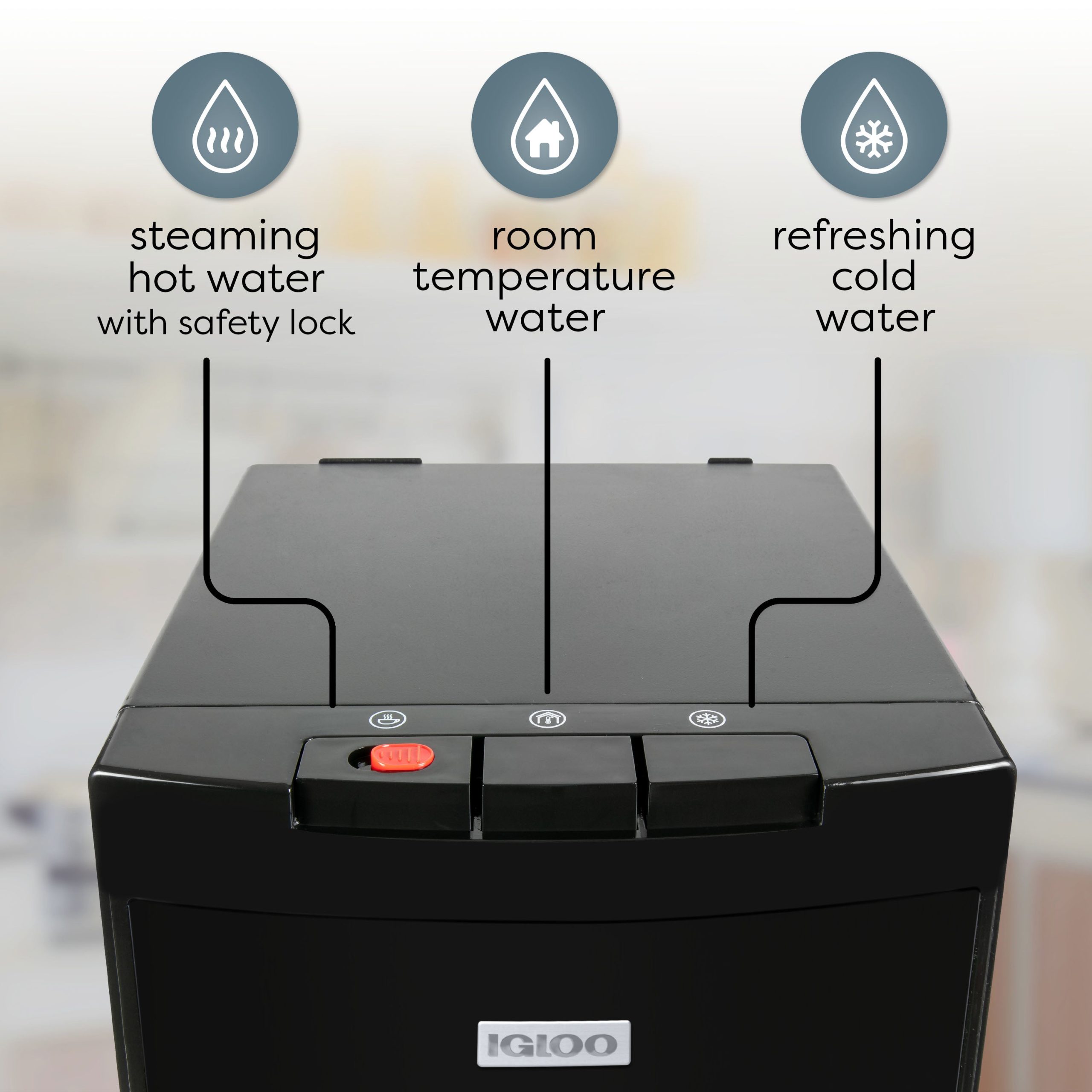 Igloo Hot. Cold & Room Temperature Bottom-Load Water Dispenser - Image 5