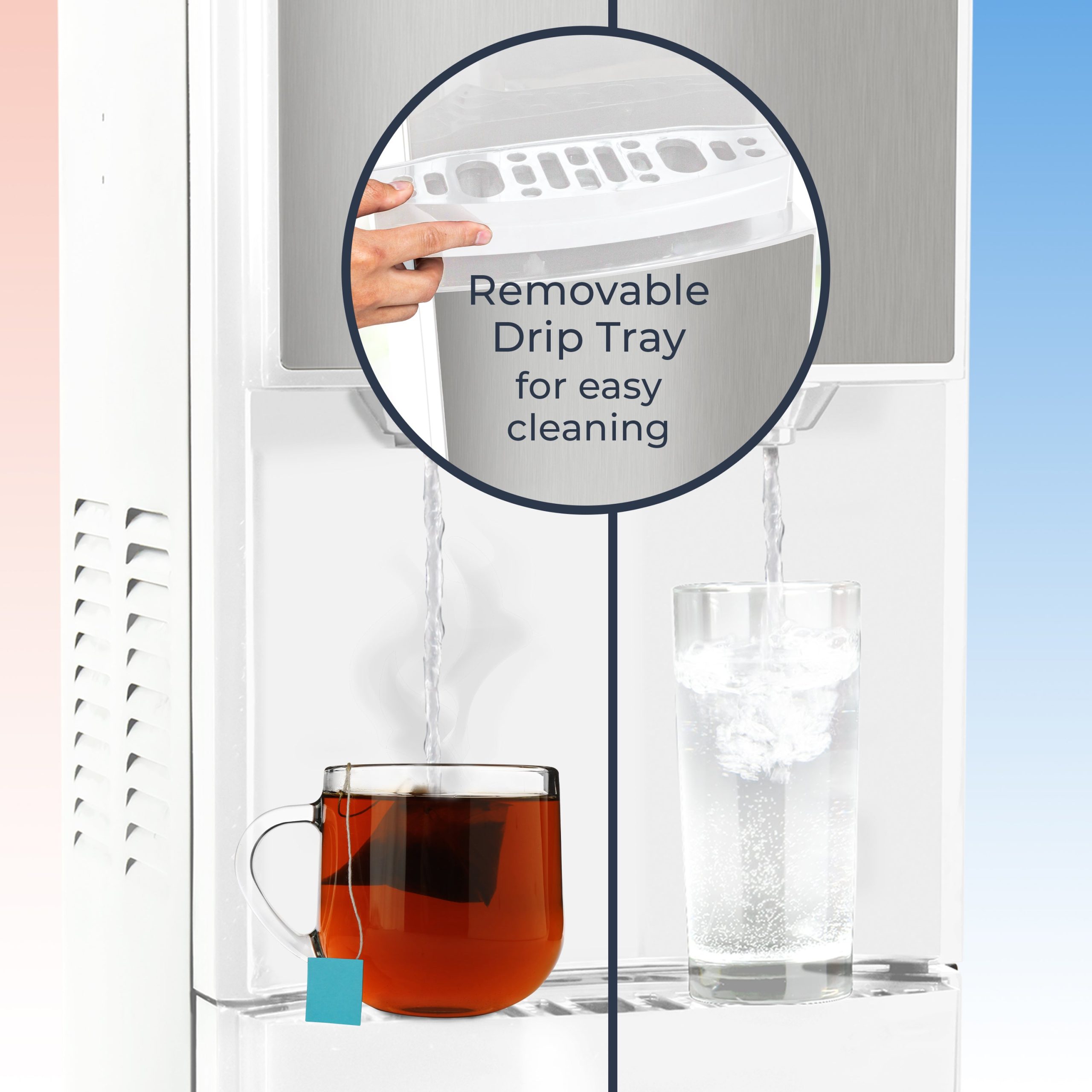 Igloo Hot. Cold & Room Temperature Bottom-Load Water Dispenser. White/Stainless Steel - Image 5