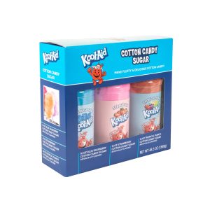 Kool-Aid Cotton Candy Flossing Sugar – Blue Raspberry. Strawberry. Tropical Punch – 3 Pack