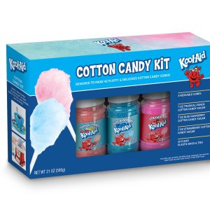 Kool-Aid Cotton Candy Flossing Sugar – Blue Raspberry. Strawberry. Tropical Punch – 3 Pack